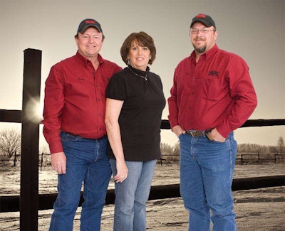 Larry and Linda Davis, with their son-in-law Scott Matlock.