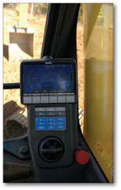 An energy management screen in the cab keeps operators informed about the systems electrical power levels.