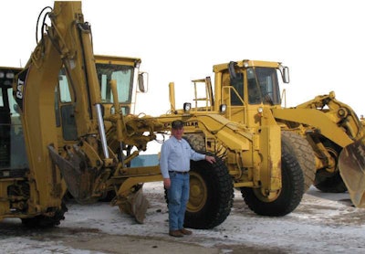 The Svoboda’s Excavating 37- unit fleet includes a 140G Cat motor grader.