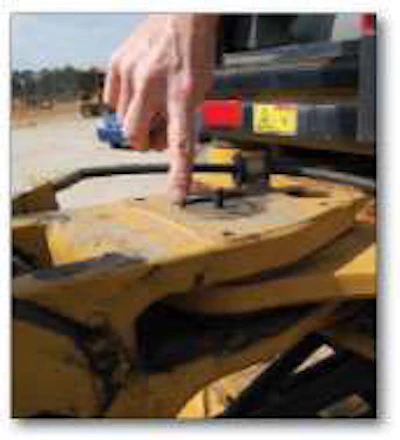 Another area to check for excessive movement are the swing tower pins.