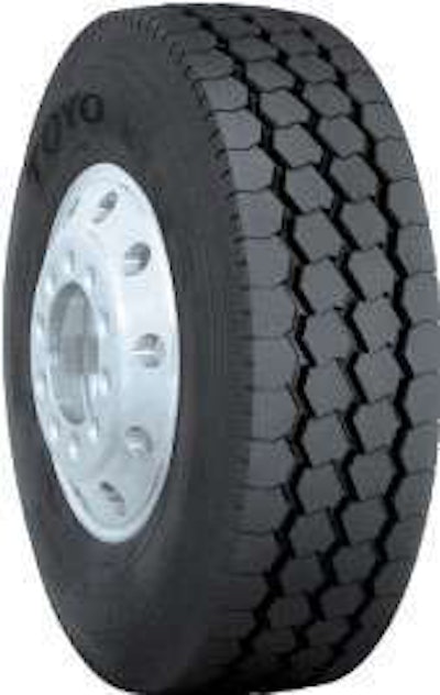 The Toyo M320Z is a premium mixed service tire that is rugged enough for a variety of conditions and specifically designed for logging, mining, concrete mixers, refuse, dump trucks, and similar harsh service applications.