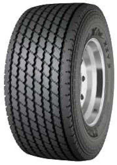 Michelin’s X One XZY3 wide single tire is an all position radial with a flat contact patch and variable pitch groove walls and groove bottom protectors in the center grooves for protection against stone drilling. A reinforced bead package leads to greater durability and resistance to heat.