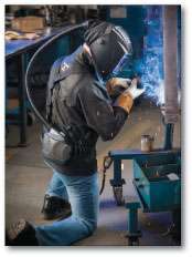 Powered respirators are one alternative when fume extraction equipment is not feasible.