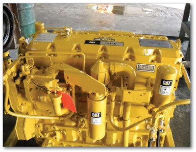 Before and after: A DERA grant picked up $7,349 of the $15,300 it took to repower this 1996 Cat 928F loader owned by Cortis Excavating in Marine City, Michigan.