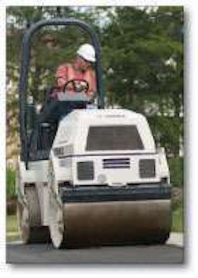 Offering the 45-inch TV1200 double-drum vibratory compactor model, Terex is part of a second group of manufacturers serving the compact and mid-sized rolling needs. The TV1200 has a dynamic braking system that can be engaged either when the six-in-one joystick is in neutral or when the unit is shut off.