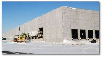 This Home Depot distribution center in Van Buren, Ohio, involved digging a 25-acre retention pond running the length of the property. Jones says it was a balanced site, where no dirt was hauled in or out – a cost that can add up quickly. When he does need to acquire dirt for a project, he often finds a local farmer who is willing to let him dig a small pond in exchange for the soil.