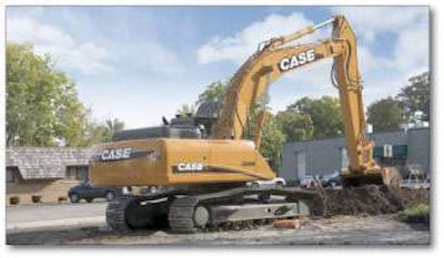 Case’s 35-metric-ton CX350B excavator uses regenerative hydraulics on the boom and arm, as well as the bucket curl, to speed up cycle times.