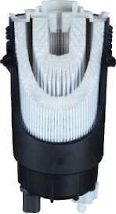 A filter within a filter enhances the removal of both water and hard particles from fuel.