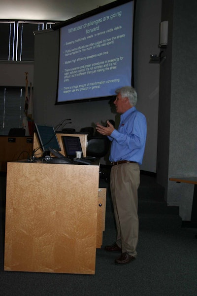Elgin Sweeper -- keeping surface water clean and silt off of the roadways