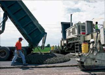 Thin concrete overlay is placed in Story County, Iowa.