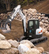 E45 Compact Excavator With 1