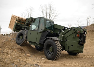 JLG's Millinia Military Vehicles extendable boom forklift