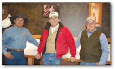 Dick Garcia, Raydon pipeline division supervisor; Shortes; and Ronnie Langford, asphalt division supervisor.