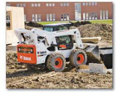 New Bobcat M-Series skid steers have a cab-forward style designed to provide the operator with both a clearer view to the working tool in front and increased visibility around the machine when working.