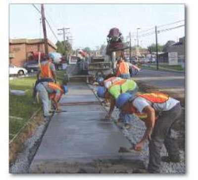 Other than paving, Phillips Brothers’ crews perform all the concrete work on their jobs.