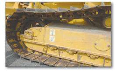 The D31 front idler wear bar had not been extended. The sprocket teeth on the D31 are still wide, “almost factory original,” Foltz declared.