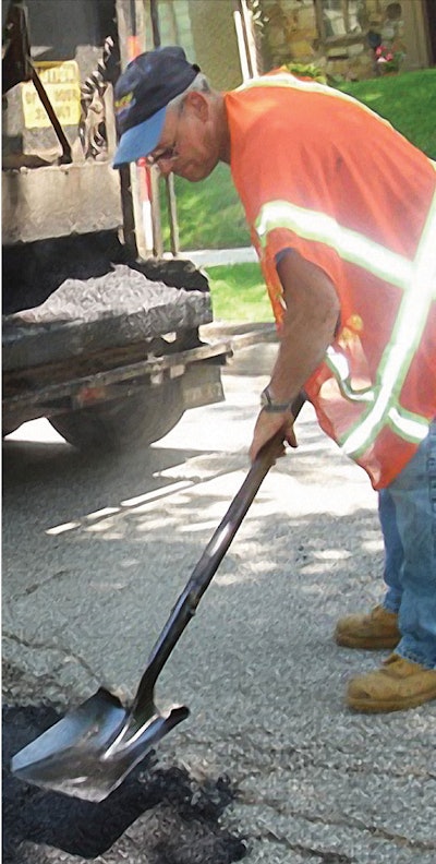 Classic “throw, roll and go” patching is a time-honored solution to pothole repairs.