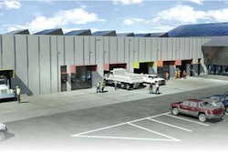The sawtooth roof profile of this Central Platte maintenance facility orients solar panels at the optimum angle for sunlight and admits northern light into the shop bays for low cost illumination.