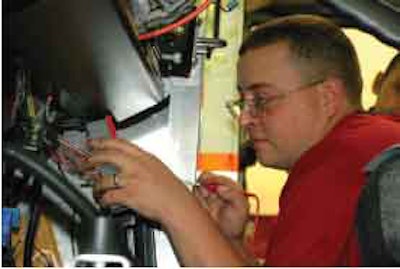 Give your technicians a chance to show off. Many large fleets hold technician rodeos, competitions that can mean both extra recognition and money. Here, a technician demonstrates his skills at a U.S. Postal Service SuperTech competition. Small contractors could scale such a competition down to meet their needs – and have some extra fun.