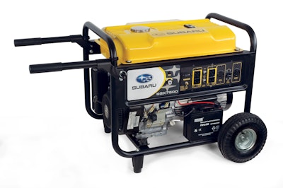 Subaru's SGX7500E provides a 7,300-watt output and a 9.4-hour continuous run time.