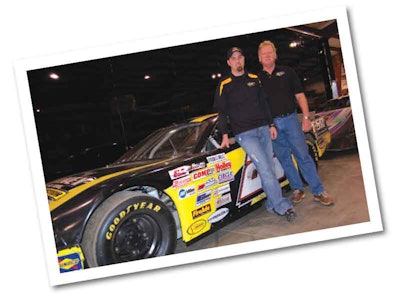 Racing cars is the family hobby and the Laney’s have a fleet of four cars they carry in custom-built trailers. To help support the habit, they formed an equipment company that sells safety gear such as racing harnesses.