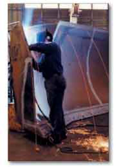 Technicians repaired and rebuilt the blade.