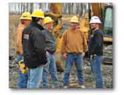 Weekly tailgate meetings keep crews apprised of safety issues.