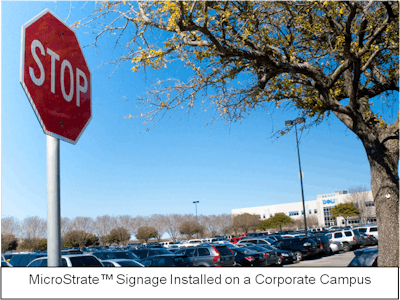 Dell Campus Stop Sign With Caption