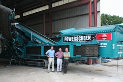 Powerscreen of Florida Rafi Bournigal, vice president, Denis Grant, president, and Richard Grant, president