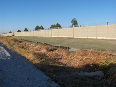 Windsor Essex Soundwall at a distance
