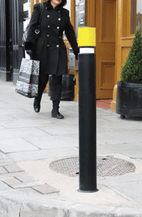 Pedestrian And Bollard
