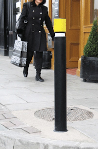 Pedestrian And Bollard