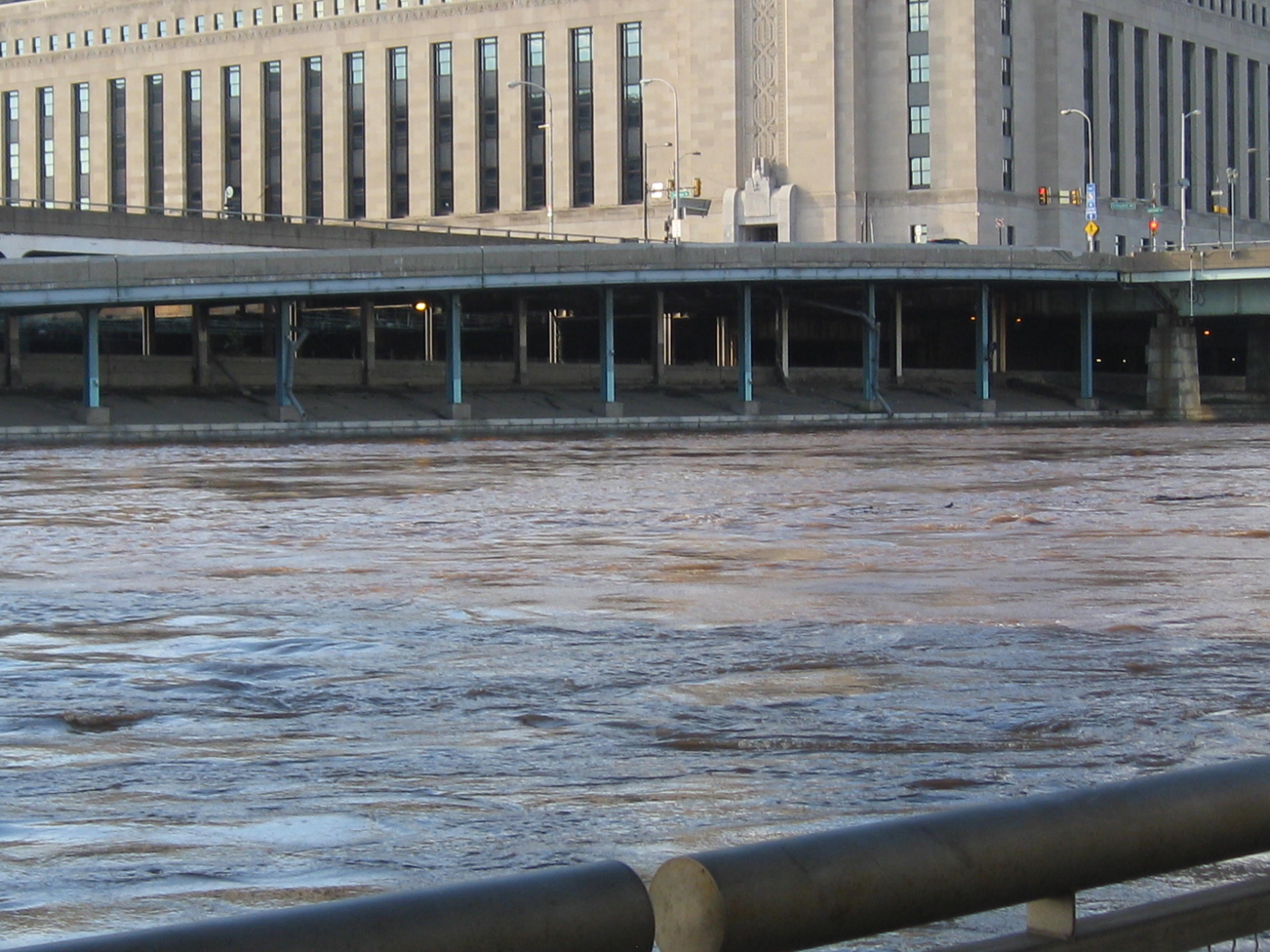 Schuykill River during tropical storm Irene
