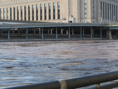 Schuykill River during tropical storm Irene