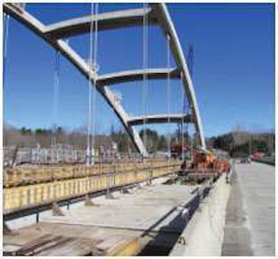 The new Norridgewock bridge in Maine is the first modern concrete tied-arch bridge built on the East Coast in 50 years.