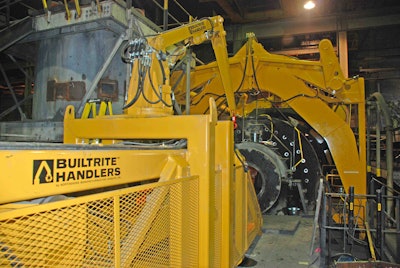 Rod Mill Liner Handlers from Builtrite Handlers & Attachments’ Northshore Manufacturing Mill Liner and work platform