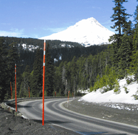 Snow Poles On Mt Hood