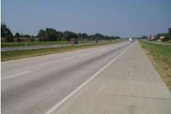 This 8-inch unbonded, plain-jointed concrete overlay was placed on I-44 in 1999 in Webster County, Mo.