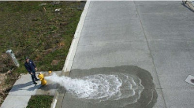 The City of Longview, Wash. tests permeability on Ohio Street.