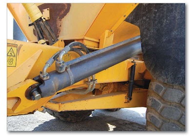 Inspect the entire frame for cracks, welds or signs of excessive damage. Carefully look at hoses, seals and rods of all cylinders. Do any need to be replaced?