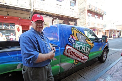 Curt Peterka, advertising manager for KPI-JCI and Astec Mobile Screens, will be one of several company employees who will travel the highways and interstates in the “Road Connection” truck to attend dealer stops, demo days, open houses and industry tradeshows. “The Road Connection” is a year-long campaign designed to demonstrate the need for infrastructure funding and generate a legislative call-to-action