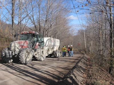 EJ Breneman (EJB) of West Lawn, Pa., contacted Stoltz Site Spreaders of Morgantown, Pa., to put together a fleet of Stoltz truck and trailer spreaders to take on a 300-mile repair project