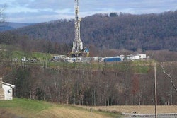 Marcellus shale gas drilling tower