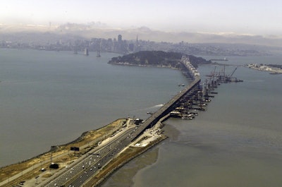 Aerial view of the bridge