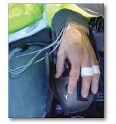 Sensors measure operator stress points.