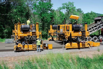 Two paver-mounted GOMACO GSI units were instrumental in helping Hinkle Contracting fine tune its paving operation. The GSI provided on-the-go feedback of pavement smoothness as Hinkle tweaked various aspects of their paving operation.