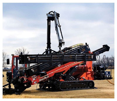 The largest Ditch Witch horizontal directional drill model, the JT100 comes in Mach 1 and All Terrain versions, both available with an optional onboard crane designed to eliminate the need on site for supporting lift equipment.