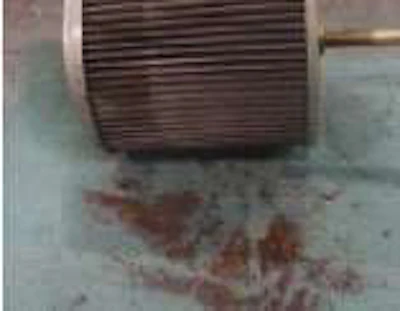 Rust isn’t just a surface problem. It can spread particles throughout your system (left). Slipper side corrosion due to contaminated fluid (right).