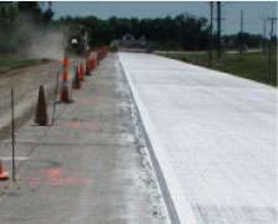 The Oak Crest Hill Road $1.845-million Stimulus job is a concrete overlay that covered two lanes and spanned nearly 5.5 miles from start to finish. The Iowa road was widened to provide an extra lane for bicyclists.