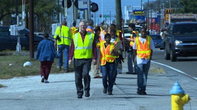 On Feb. 15, a group of 10 Middleton High School students conducted a “Road Safety Audit” near their high school (4801 N. 22nd Street), following roadway safety briefing and orientation by representatives from the Florida Department of Transportation (FDOT) and other roadway safety experts